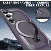 Coque arrière Phonesta IronLock anneau et MagSafe pour Samsung Galaxy S25 Plus/S24 Plus - Violet 5