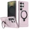 Coque arrière Phonesta IronLock anneau et MagSafe pour Samsung Galaxy S25 Ultra - Rose