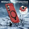 Coque arrière Phonesta IronLock anneau et MagSafe pour Samsung Galaxy S25/S24 - Rouge 3