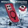 Coque arrière Phonesta IronLock anneau et MagSafe pour Xiaomi 14T - Rouge 2