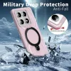 Coque arrière Phonesta IronLock anneau et MagSafe pour Xiaomi 14T Pro - Rose 3