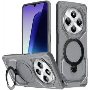 Coque arrière Phonesta IronLock anneau et MagSafe pour Xiaomi Redmi 14C / Xiaomi Poco C75 - Gris