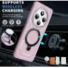 Coque arrière Phonesta IronLock anneau et MagSafe pour Xiaomi Redmi 14C / Xiaomi Poco C75 - Rose 2