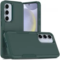 Coque arrière Phonesta ImpactShield pour Samsung Galaxy S25 Plus/S24 Plus - Vert foncé