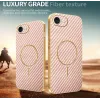Coque arrière Phonesta Luxury Carbon Fiber avec MagSafe pour Apple iPhone 17e/16e - Rose 4