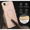 Coque arrière Phonesta Luxury Carbon Fiber avec MagSafe pour Apple iPhone 17e/16e - Rose 8