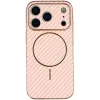 Coque arrière Phonesta Luxury Carbon Fiber avec MagSafe pour Apple iPhone 17 Pro Max - Rose 2
