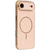 Coque arrière Phonesta Luxury Carbon Fiber avec MagSafe pour Apple iPhone Air - Rose 0