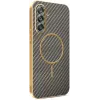 Coque arrière Phonesta Luxury Carbon Fiber avec MagSafe pour Samsung Galaxy A17/A26 - Marron 0