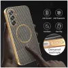Coque arrière Phonesta Luxury Carbon Fiber avec MagSafe pour Samsung Galaxy A17/A26 - Marron 5