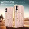Coque arrière Phonesta Luxury Carbon Fiber avec MagSafe pour Samsung Galaxy S25 Edge - Rose 3