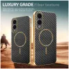 Coque arrière Phonesta Luxury Carbon Fiber avec MagSafe pour Samsung Galaxy S25 Edge - Noir 3