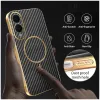 Coque arrière Phonesta Luxury Carbon Fiber avec MagSafe pour Samsung Galaxy S25 Edge - Noir 5
