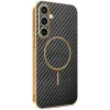 Coque arrière Phonesta Luxury Carbon Fiber avec MagSafe pour Samsung Galaxy S25 FE - Noir 0