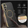 Coque arrière Phonesta Luxury Carbon Fiber avec MagSafe pour Samsung Galaxy S25 FE - Noir 5