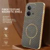 Coque arrière Phonesta Luxury Carbon Fiber avec MagSafe pour Xiaomi Redmi 15C / Xiaomi Poco C85 - Marron 2