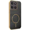 Coque arrière Phonesta Luxury Carbon Fiber avec MagSafe pour Motorola Edge 60 Pro - Noir 0