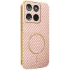 Coque arrière Phonesta Luxury Carbon Fiber avec MagSafe pour Motorola Edge 60 / Edge 60 Fusion - Rose 0