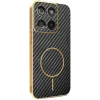 Coque arrière Phonesta Luxury Carbon Fiber avec MagSafe pour Motorola Edge 60 / Edge 60 Fusion - Noir 0