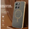 Coque arrière Phonesta Luxury Carbon Fiber avec MagSafe pour Motorola Moto G86 Power - Marron 1