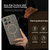 Coque arrière Phonesta Luxury Carbon Fiber avec MagSafe pour Motorola Moto G86 Power - Marron 2