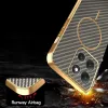Coque arrière Phonesta Luxury Carbon Fiber avec MagSafe pour Motorola Moto G86 Power - Marron 7