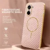 Coque arrière Phonesta Luxury Carbon Fiber avec MagSafe pour OnePlus Nord CE5 - Rose 3