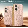 Coque arrière Phonesta Luxury Carbon Fiber avec MagSafe pour Oppo A5 Pro - Rose 3