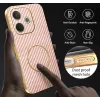 Coque arrière Phonesta Luxury Carbon Fiber avec MagSafe pour Oppo A5 Pro - Rose 6