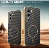 Coque arrière Phonesta Luxury Carbon Fiber avec MagSafe pour Oppo A5/A5m - Noir 4