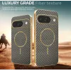 Coque arrière Phonesta Luxury Carbon Fiber avec MagSafe pour Google Pixel 10 - Marron 3