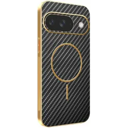 Coque arrière Phonesta Luxury Carbon Fiber avec MagSafe pour Google Pixel 10 - Noir