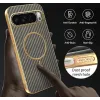 Coque arrière Phonesta Luxury Carbon Fiber avec MagSafe pour Google Pixel 10 Pro - Marron 7