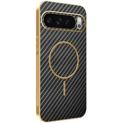 Coque arrière Phonesta Luxury Carbon Fiber avec MagSafe pour Google Pixel 10 Pro XL - Noir