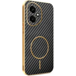 Coque arrière Phonesta Luxury Carbon Fiber avec MagSafe pour HONOR 400 - Noir