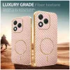 Coque arrière Phonesta Luxury Carbon Fiber avec MagSafe pour HONOR 400 Lite - Rose 3