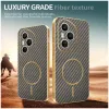 Coque arrière Phonesta Luxury Carbon Fiber avec MagSafe pour HONOR 400 Pro - Marron 3