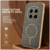 Coque arrière Phonesta Luxury Carbon Fiber avec MagSafe pour HONOR Magic7 Pro - Marron 1