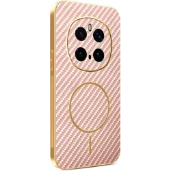 Coque arrière Phonesta Luxury Carbon Fiber avec MagSafe pour HONOR Magic7 Pro - Rose