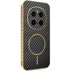 Coque arrière Phonesta Luxury Carbon Fiber avec MagSafe pour HONOR Magic7 Pro - Noir