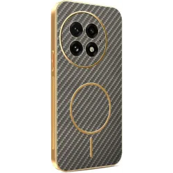 Coque arrière Phonesta Luxury Carbon Fiber avec MagSafe pour OnePlus 13 - Marron