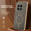 Coque arrière Phonesta Luxury Carbon Fiber avec MagSafe pour OnePlus 13 - Marron 2
