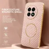 Coque arrière Phonesta Luxury Carbon Fiber avec MagSafe pour OnePlus 13 - Rose 2