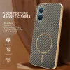 Coque arrière Phonesta Luxury Carbon Fiber avec MagSafe pour OnePlus Nord CE 4 Lite - Marron 2