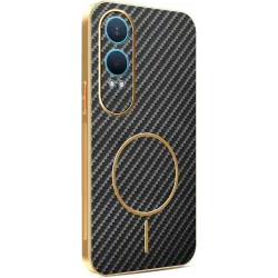 Coque arrière Phonesta Luxury Carbon Fiber avec MagSafe pour OnePlus Nord CE 4 Lite - Noir