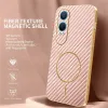 Coque arrière Phonesta Luxury Carbon Fiber avec MagSafe pour OnePlus Nord CE 4 Lite - Rose 2