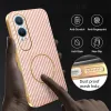 Coque arrière Phonesta Luxury Carbon Fiber avec MagSafe pour OnePlus Nord CE 4 Lite - Rose 6