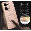 Coque arrière Phonesta Luxury Carbon Fiber avec MagSafe pour Oppo Reno13 - Rose 6