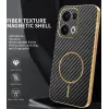 Coque arrière Phonesta Luxury Carbon Fiber avec MagSafe pour Oppo Reno13 Pro - Noir 1