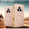 Coque arrière Phonesta Luxury Carbon Fiber avec MagSafe pour Realme 14 Pro - Rose 3